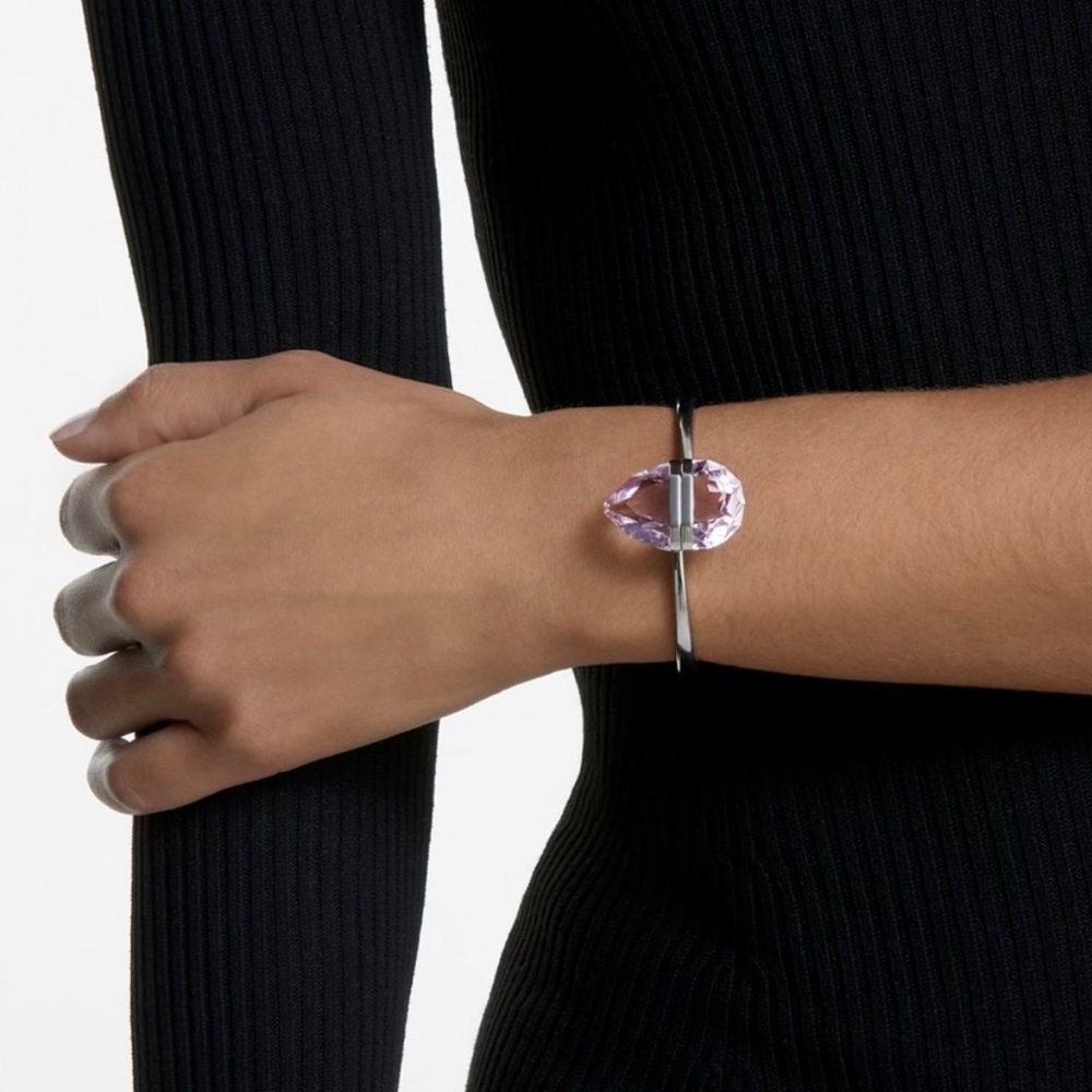 NIB Swarovski Pink Lucent Bangle - Picture 4 of 6